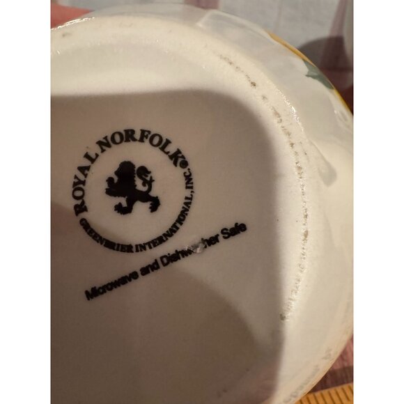 Set of 2 Royal Norfolk Lemon Bowls – Vibrant Citrus Design - Picture 7 of 7